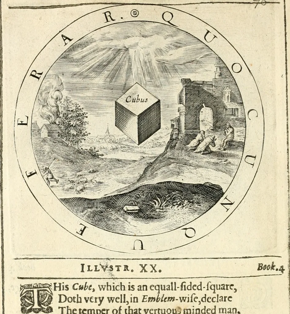 An illustration from A collection of emblemes, ancient and moderne : quickened vvith metricall illustrations, both morall and divine : and disposed into lotteries, that instruction and good counsell may bee furthered by an honest and pleasant recreation, 1635, leaf 249