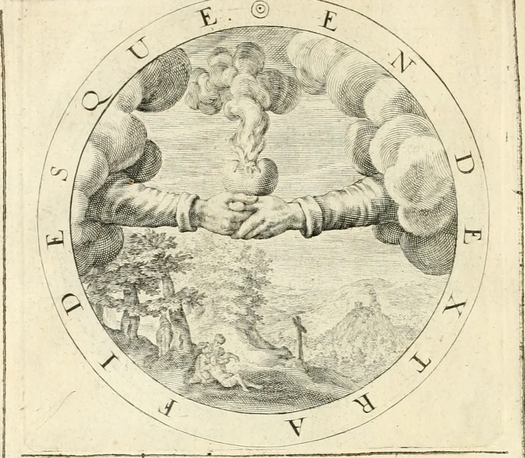 An illustration from A collection of emblemes, ancient and moderne : quickened vvith metricall illustrations, both morall and divine : and disposed into lotteries, that instruction and good counsell may bee furthered by an honest and pleasant recreation, 1635, leaf 251