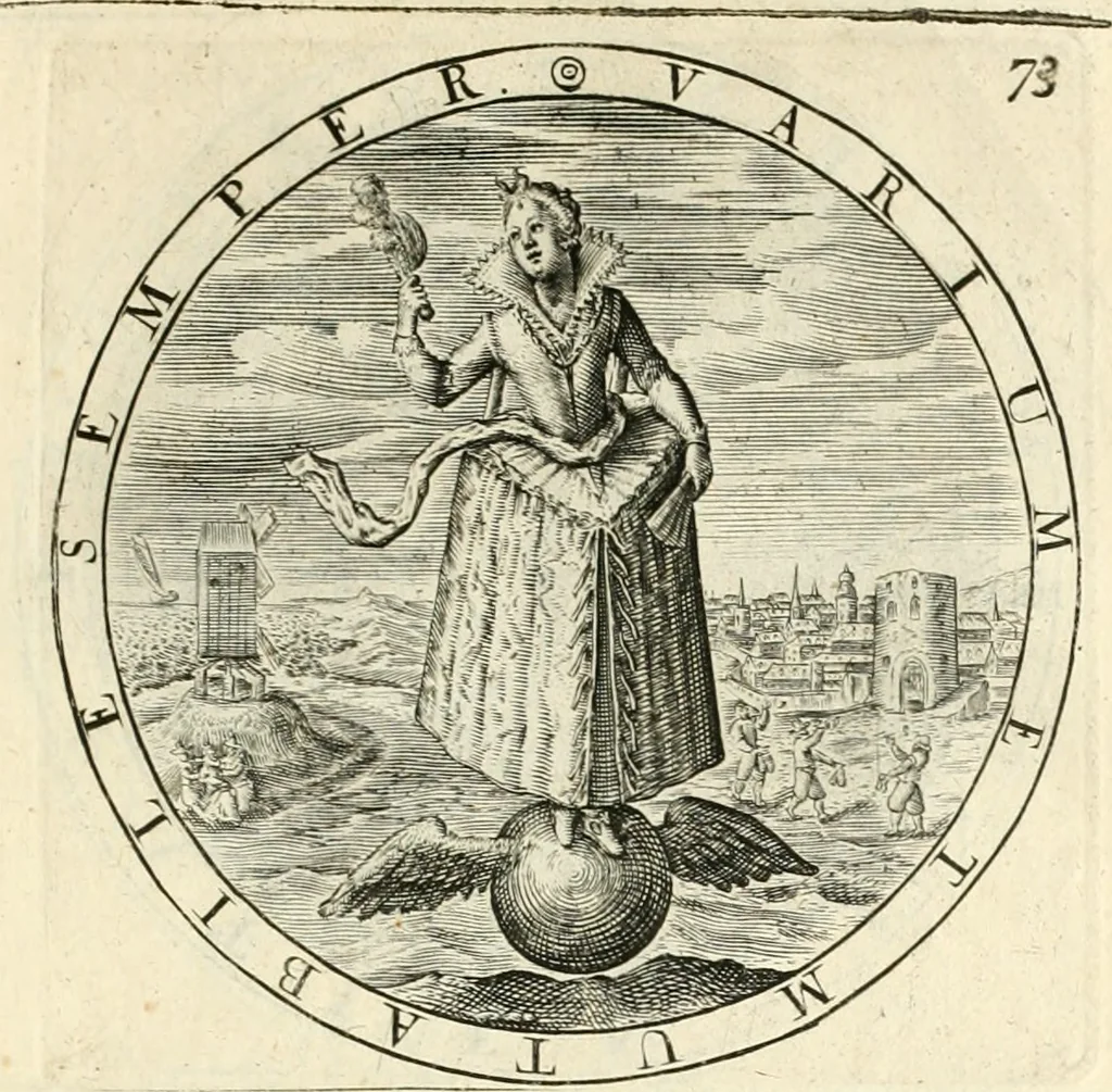 An illustration from A collection of emblemes, ancient and moderne : quickened vvith metricall illustrations, both morall and divine : and disposed into lotteries, that instruction and good counsell may bee furthered by an honest and pleasant recreation, 1635, leaf 252