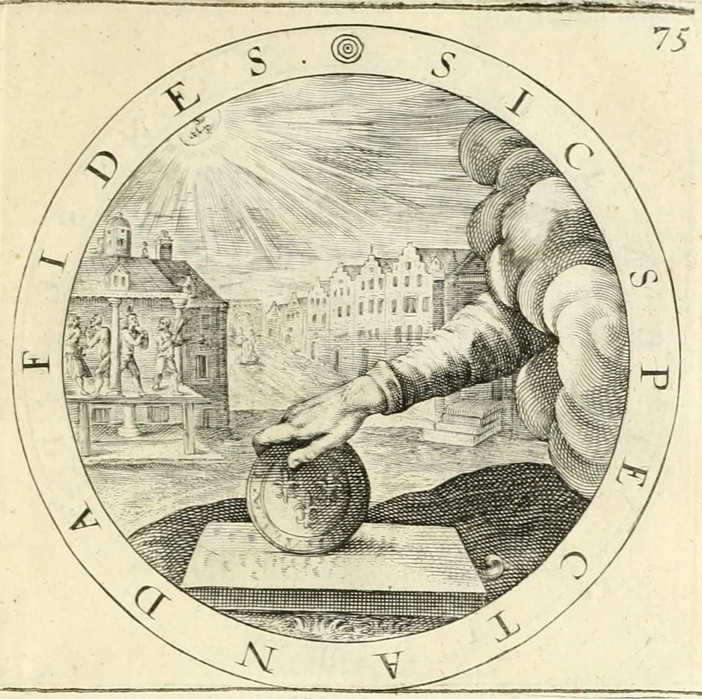 An illustration from A collection of emblemes, ancient and moderne : quickened vvith metricall illustrations, both morall and divine : and disposed into lotteries, that instruction and good counsell may bee furthered by an honest and pleasant recreation, 1635, leaf 254