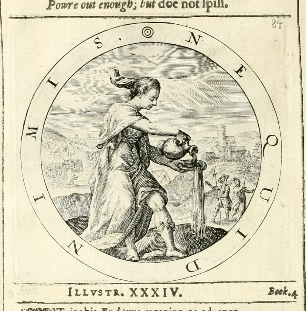 An illustration from A collection of emblemes, ancient and moderne : quickened vvith metricall illustrations, both morall and divine : and disposed into lotteries, that instruction and good counsell may bee furthered by an honest and pleasant recreation, 1635, leaf 263
