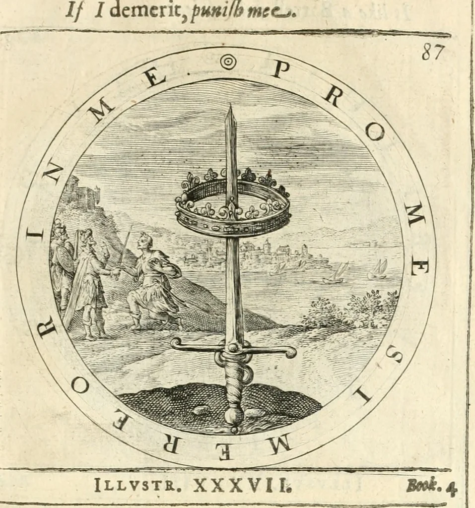 An illustration from A collection of emblemes, ancient and moderne : quickened vvith metricall illustrations, both morall and divine : and disposed into lotteries, that instruction and good counsell may bee furthered by an honest and pleasant recreation, 1635, leaf 266