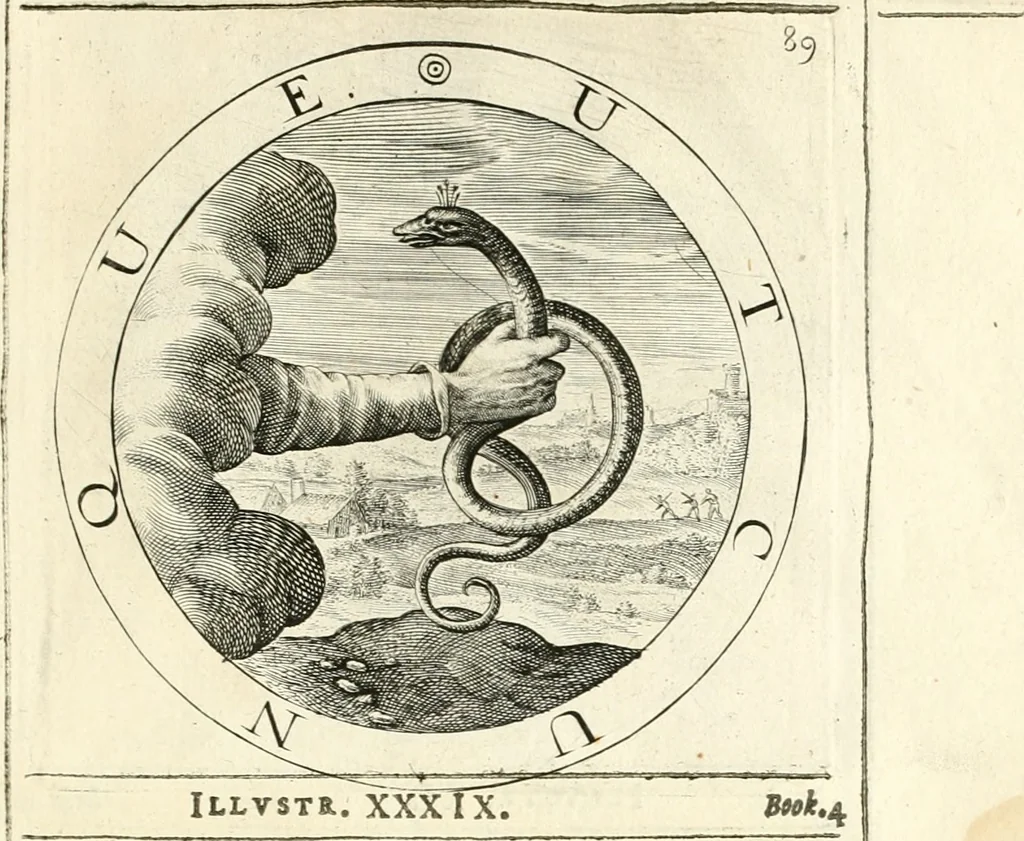 An illustration from A collection of emblemes, ancient and moderne : quickened vvith metricall illustrations, both morall and divine : and disposed into lotteries, that instruction and good counsell may bee furthered by an honest and pleasant recreation, 1635, leaf 268