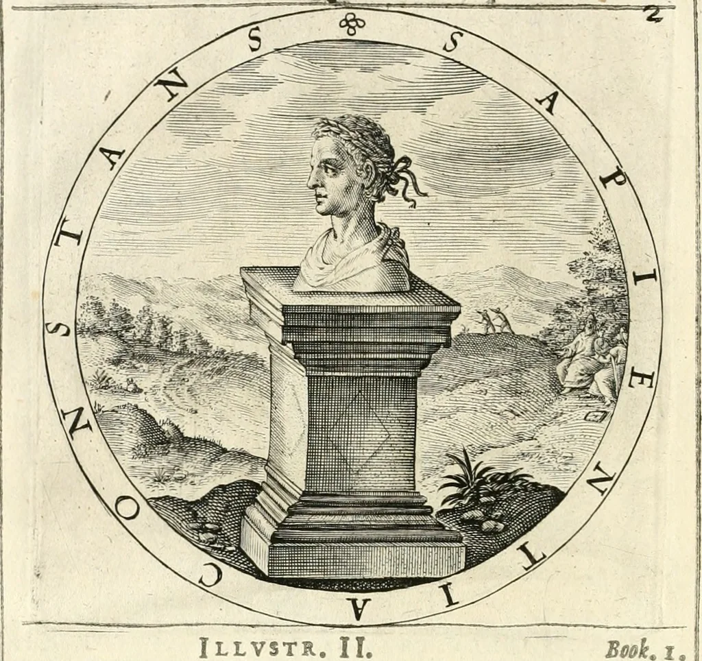 An illustration from A collection of emblemes, ancient and moderne : quickened vvith metricall illustrations, both morall and divine : and disposed into lotteries, that instruction and good counsell may bee furthered by an honest and pleasant recreation, 1635, leaf 27