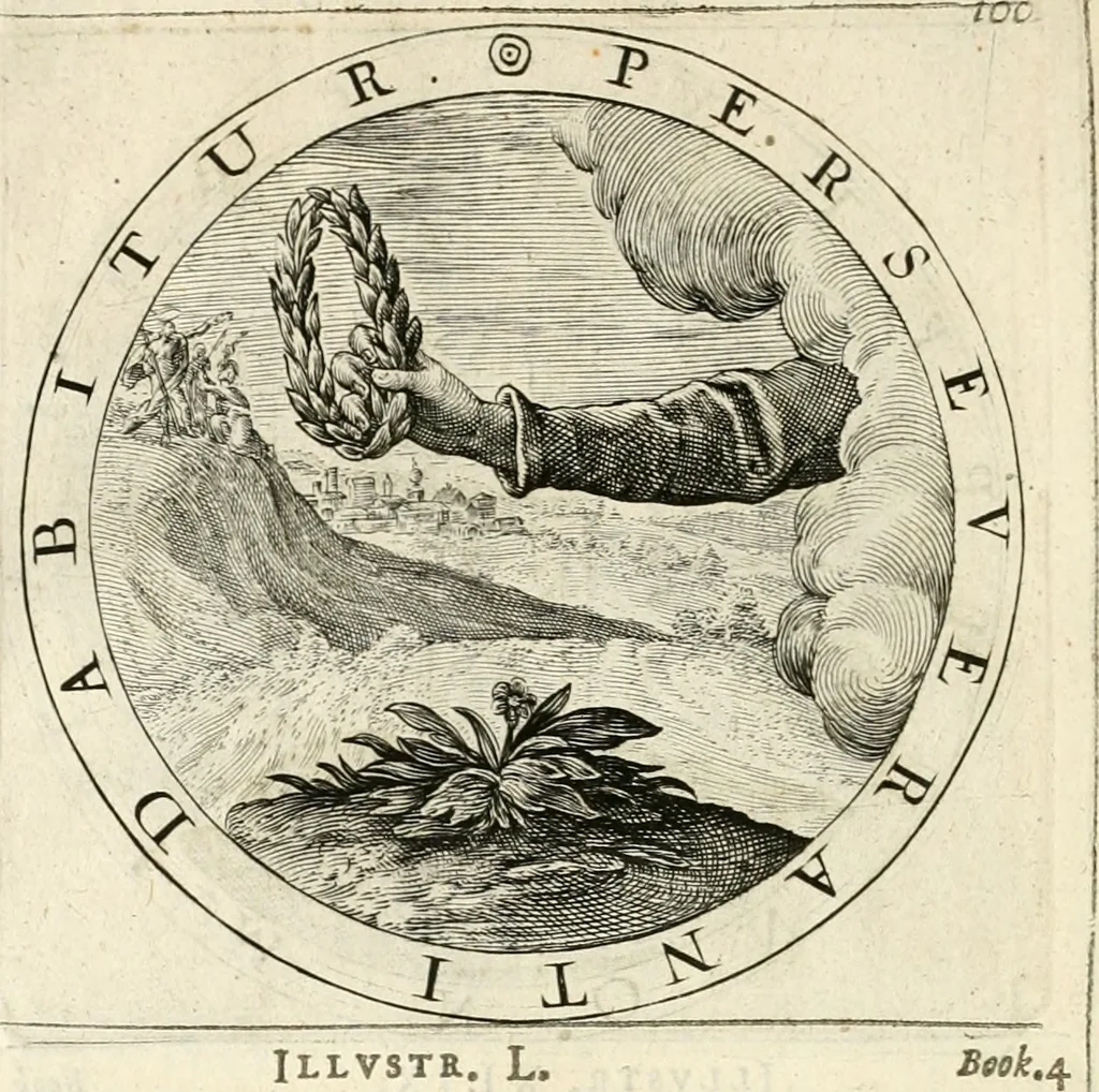 An illustration from A collection of emblemes, ancient and moderne : quickened vvith metricall illustrations, both morall and divine : and disposed into lotteries, that instruction and good counsell may bee furthered by an honest and pleasant recreation, 1635, leaf 279