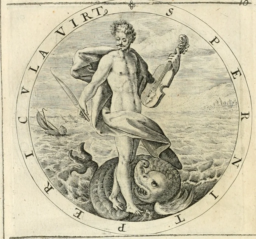 An illustration from A collection of emblemes, ancient and moderne : quickened vvith metricall illustrations, both morall and divine : and disposed into lotteries, that instruction and good counsell may bee furthered by an honest and pleasant recreation, 1635, leaf 35