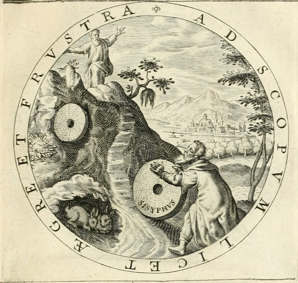 An illustration from A collection of emblemes, ancient and moderne : quickened vvith metricall illustrations, both morall and divine : and disposed into lotteries, that instruction and good counsell may bee furthered by an honest and pleasant recreation, 1635, leaf 36