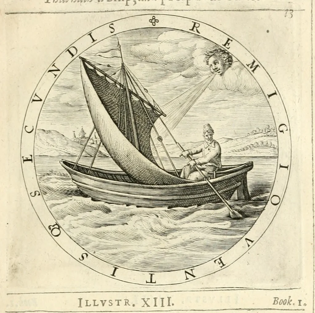An illustration from A collection of emblemes, ancient and moderne : quickened vvith metricall illustrations, both morall and divine : and disposed into lotteries, that instruction and good counsell may bee furthered by an honest and pleasant recreation, 1635, leaf 38