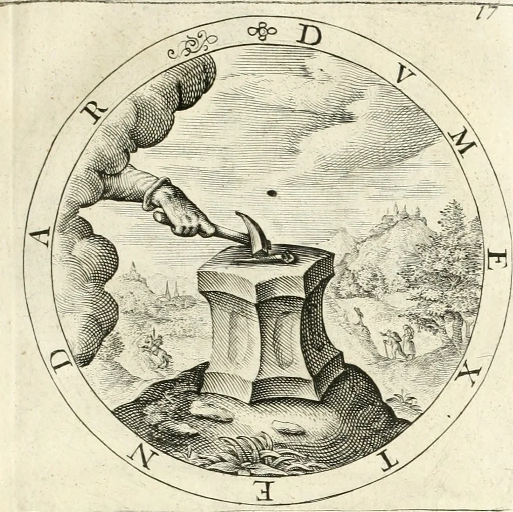 An illustration from A collection of emblemes, ancient and moderne : quickened vvith metricall illustrations, both morall and divine : and disposed into lotteries, that instruction and good counsell may bee furthered by an honest and pleasant recreation, 1635, leaf 42