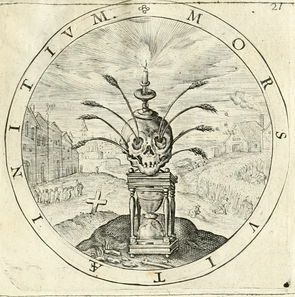 An illustration from A collection of emblemes, ancient and moderne : quickened vvith metricall illustrations, both morall and divine : and disposed into lotteries, that instruction and good counsell may bee furthered by an honest and pleasant recreation, 1635, leaf 46