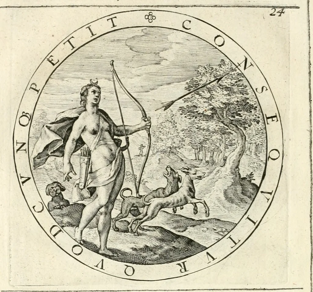 An illustration from A collection of emblemes, ancient and moderne : quickened vvith metricall illustrations, both morall and divine : and disposed into lotteries, that instruction and good counsell may bee furthered by an honest and pleasant recreation, 1635, leaf 49