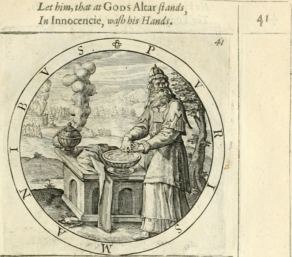An illustration from A collection of emblemes, ancient and moderne : quickened vvith metricall illustrations, both morall and divine : and disposed into lotteries, that instruction and good counsell may bee furthered by an honest and pleasant recreation, 1635, leaf 66