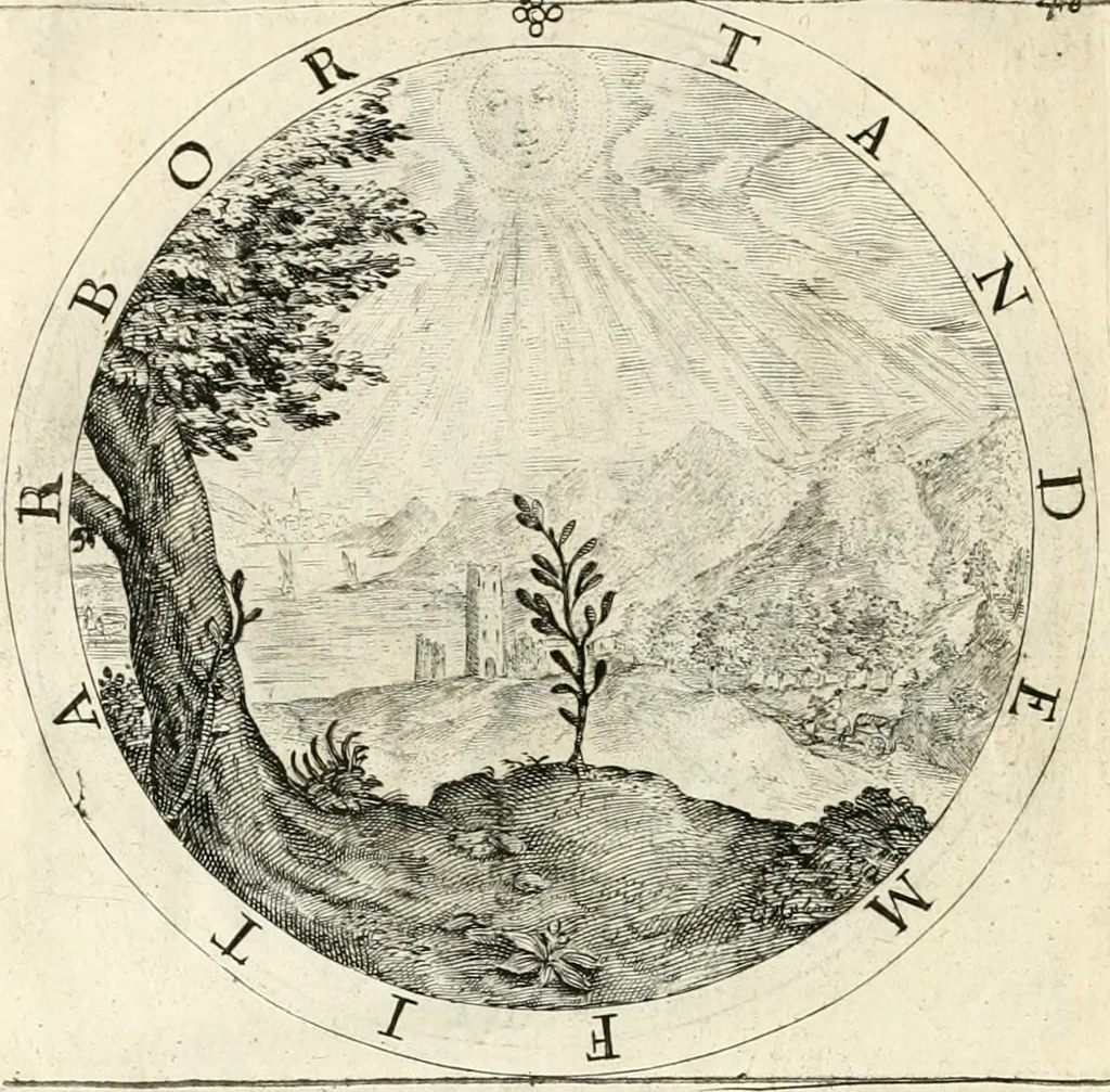 An illustration from A collection of emblemes, ancient and moderne : quickened vvith metricall illustrations, both morall and divine : and disposed into lotteries, that instruction and good counsell may bee furthered by an honest and pleasant recreation, 1635, leaf 71