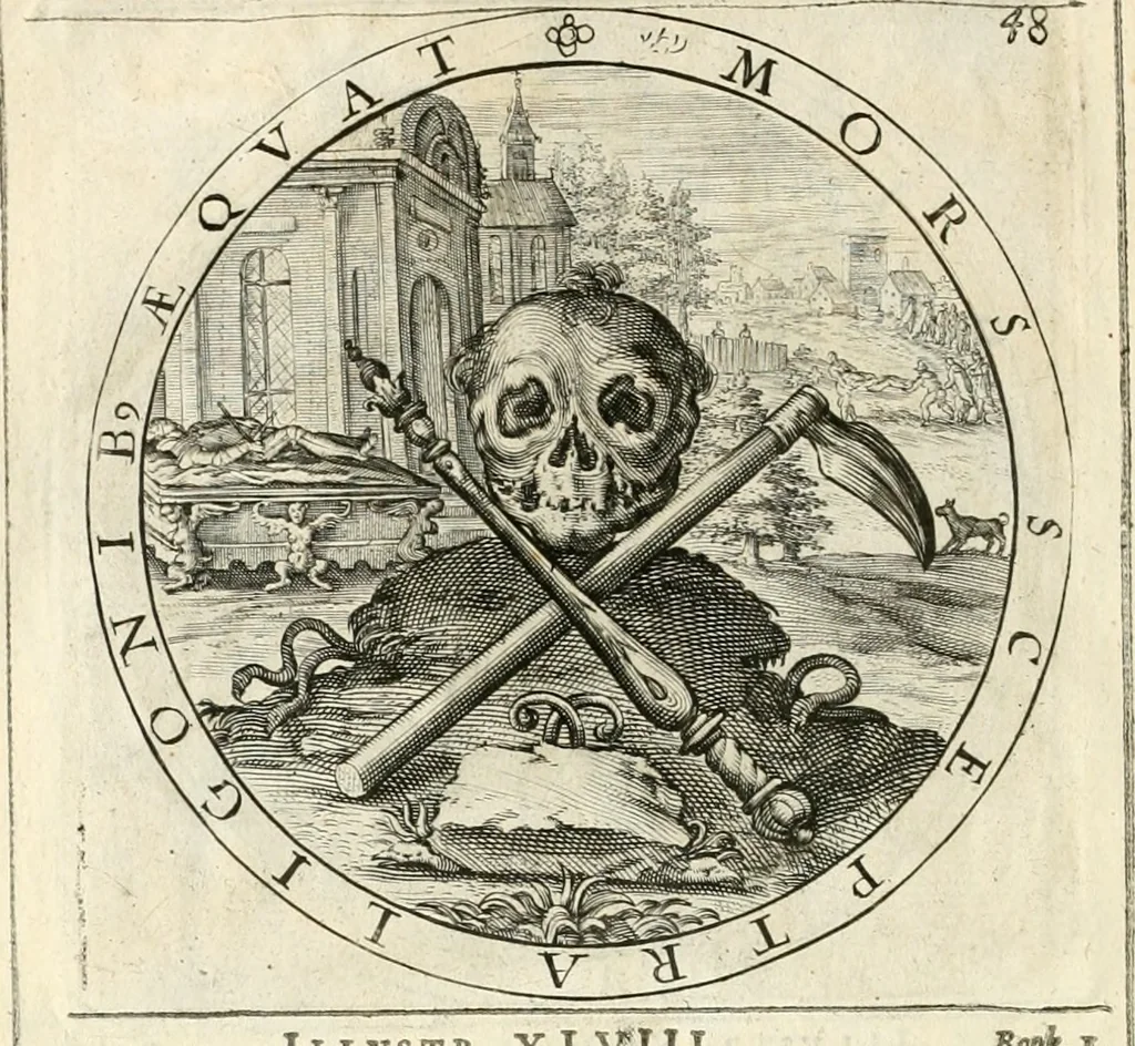 An illustration from A collection of emblemes, ancient and moderne : quickened vvith metricall illustrations, both morall and divine : and disposed into lotteries, that instruction and good counsell may bee furthered by an honest and pleasant recreation, 1635, leaf 73