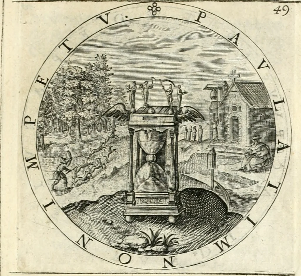 An illustration from A collection of emblemes, ancient and moderne : quickened vvith metricall illustrations, both morall and divine : and disposed into lotteries, that instruction and good counsell may bee furthered by an honest and pleasant recreation, 1635, leaf 74