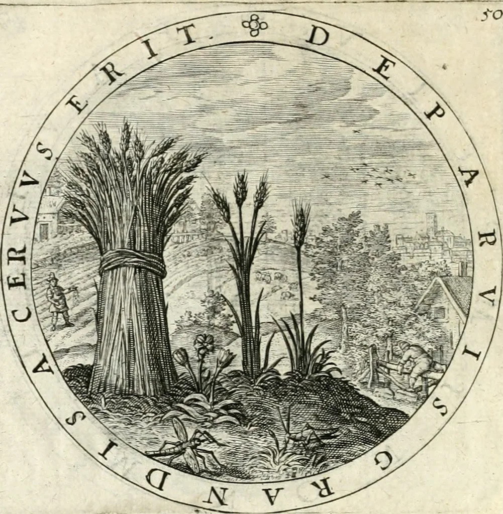 An illustration from A collection of emblemes, ancient and moderne : quickened vvith metricall illustrations, both morall and divine : and disposed into lotteries, that instruction and good counsell may bee furthered by an honest and pleasant recreation, 1635, leaf 75