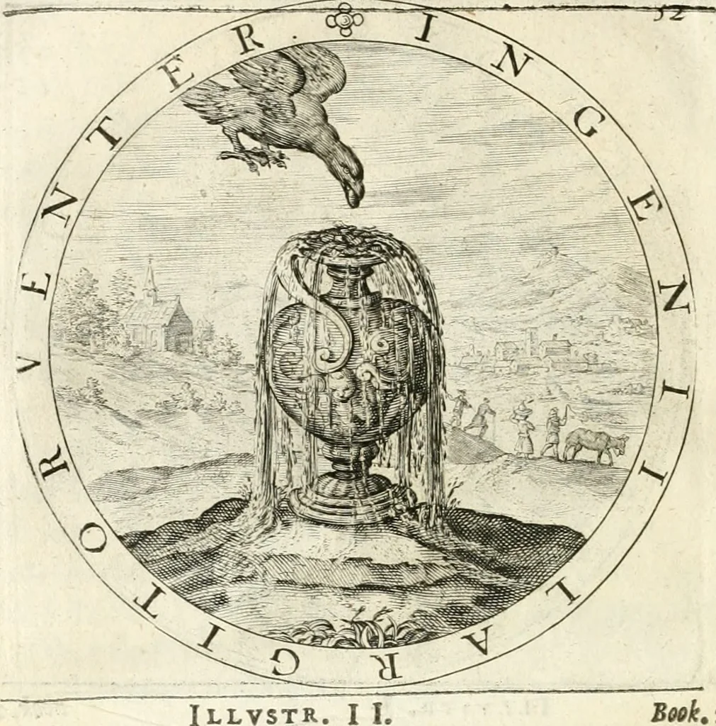 An illustration from A collection of emblemes, ancient and moderne : quickened vvith metricall illustrations, both morall and divine : and disposed into lotteries, that instruction and good counsell may bee furthered by an honest and pleasant recreation, 1635, leaf 95
