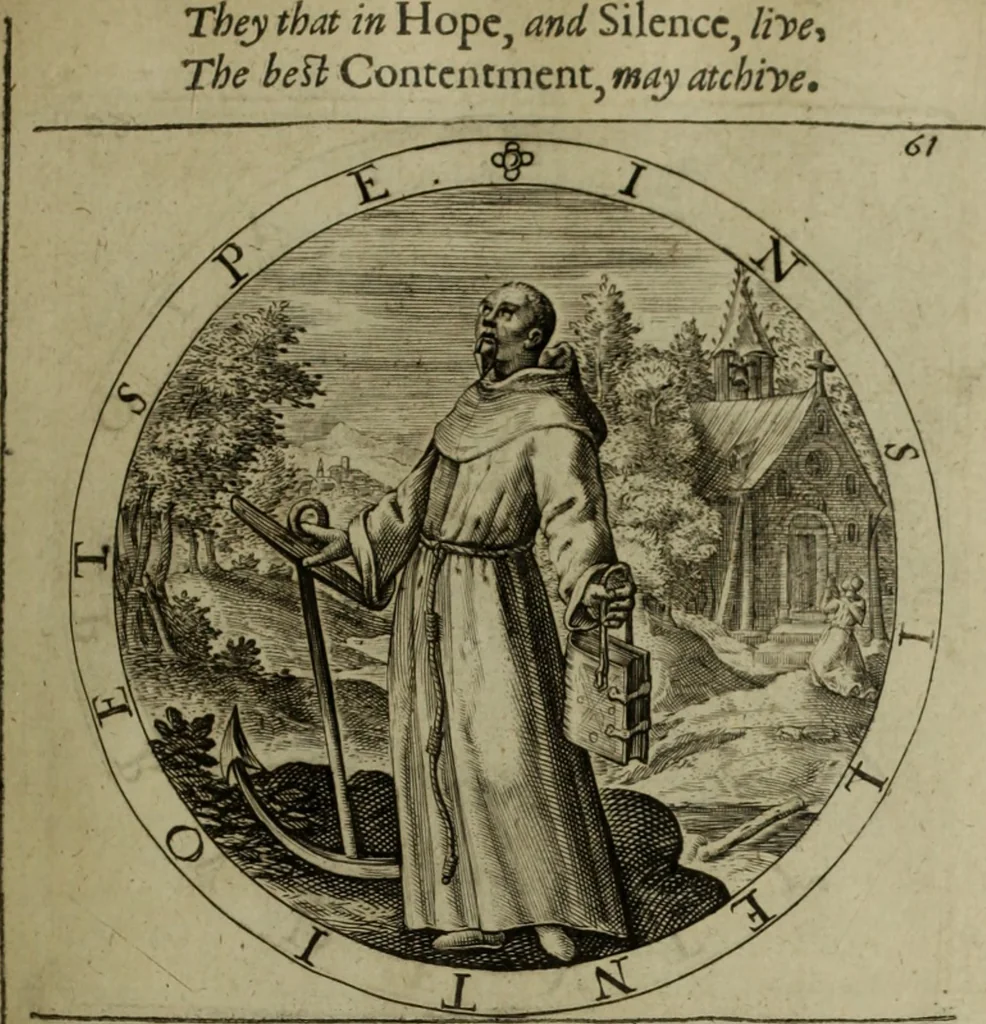 An illustration from A collection of emblemes, ancient and moderne : quickened vvith metricall illvstrations, both morall and divine, and disposed into lotteries, that instruction and good counsell may bee furthered by an honest and pleasant recreation, 1635, leaf 104