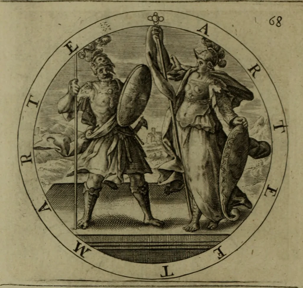 An illustration from A collection of emblemes, ancient and moderne : quickened vvith metricall illvstrations, both morall and divine, and disposed into lotteries, that instruction and good counsell may bee furthered by an honest and pleasant recreation, 1635, leaf 111
