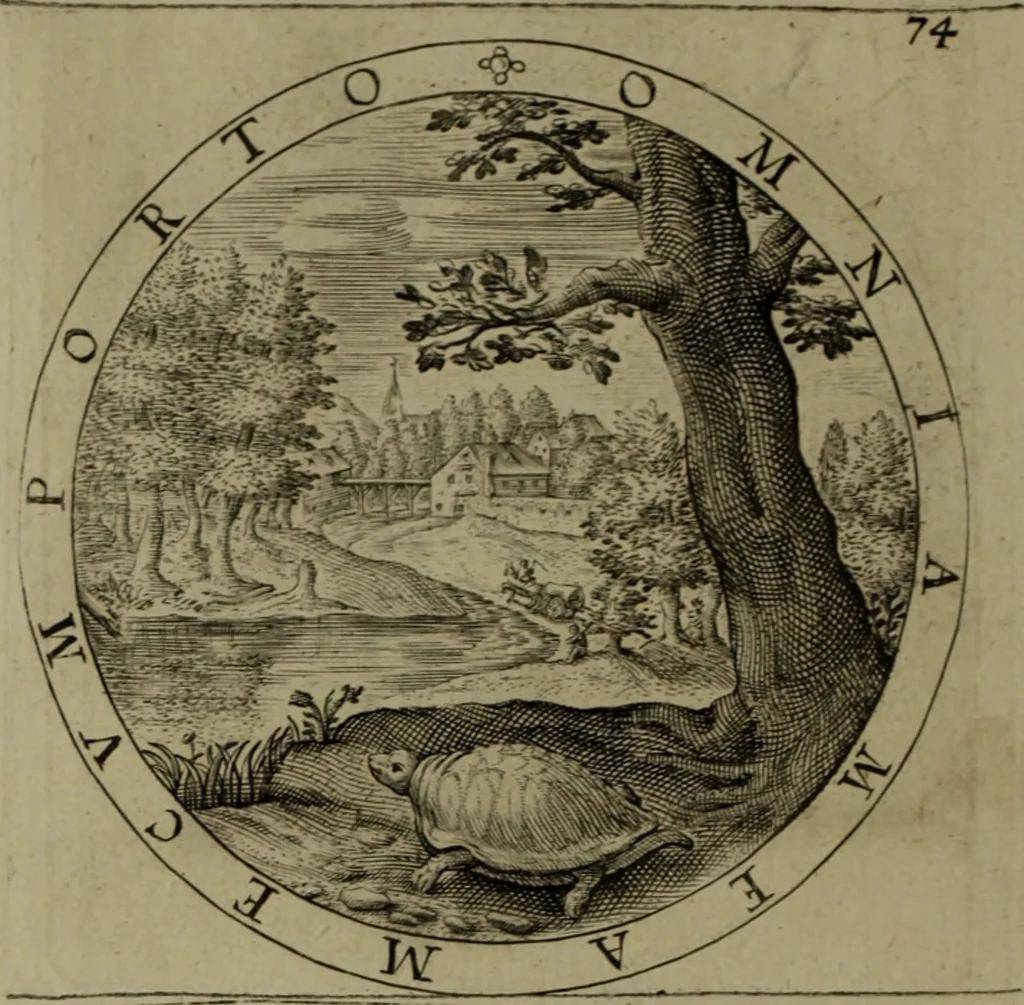 An illustration from A collection of emblemes, ancient and moderne : quickened vvith metricall illvstrations, both morall and divine, and disposed into lotteries, that instruction and good counsell may bee furthered by an honest and pleasant recreation, 1635, leaf 117