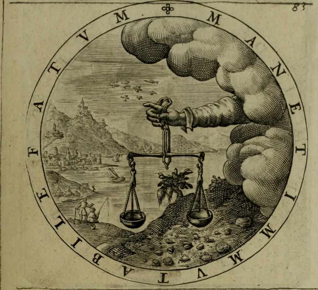 An illustration from A collection of emblemes, ancient and moderne : quickened vvith metricall illvstrations, both morall and divine, and disposed into lotteries, that instruction and good counsell may bee furthered by an honest and pleasant recreation, 1635, leaf 126