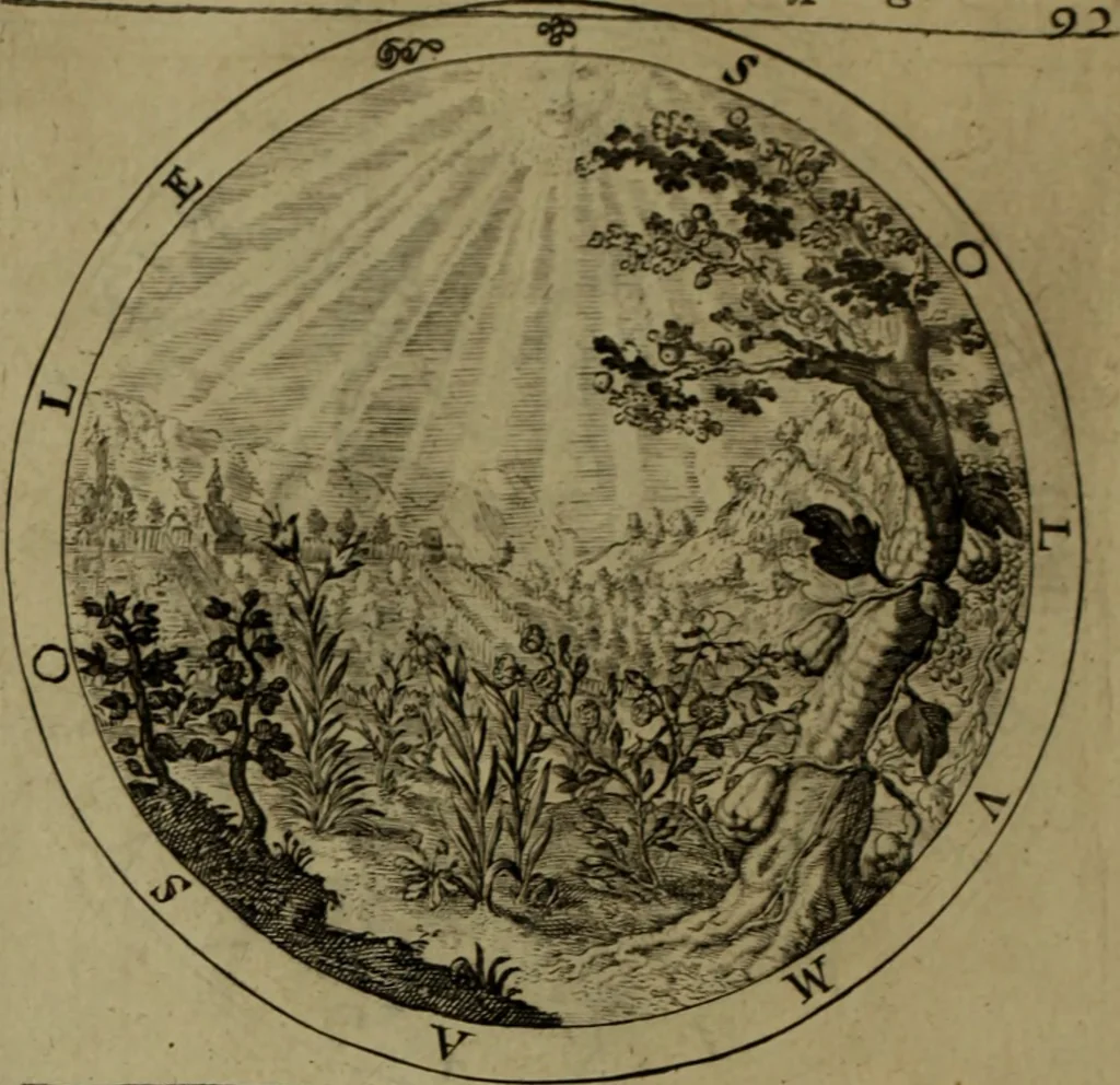 An illustration from A collection of emblemes, ancient and moderne : quickened vvith metricall illvstrations, both morall and divine, and disposed into lotteries, that instruction and good counsell may bee furthered by an honest and pleasant recreation, 1635, leaf 135