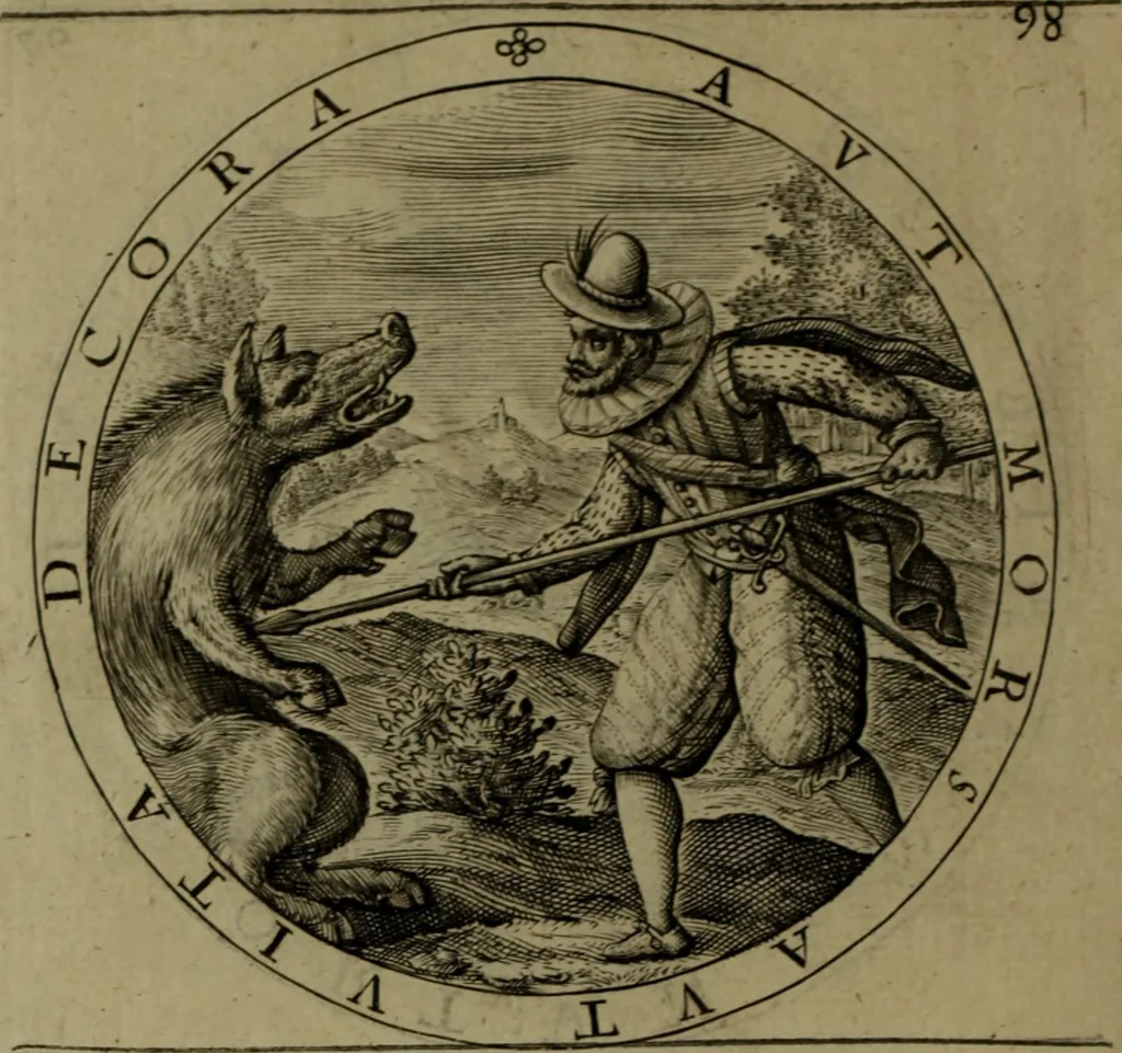 An illustration from A collection of emblemes, ancient and moderne : quickened vvith metricall illvstrations, both morall and divine, and disposed into lotteries, that instruction and good counsell may bee furthered by an honest and pleasant recreation, 1635, leaf 141