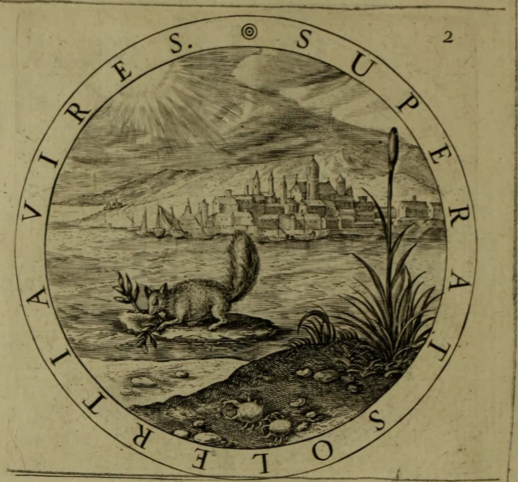 An illustration from A collection of emblemes, ancient and moderne : quickened vvith metricall illvstrations, both morall and divine, and disposed into lotteries, that instruction and good counsell may bee furthered by an honest and pleasant recreation, 1635, leaf 163