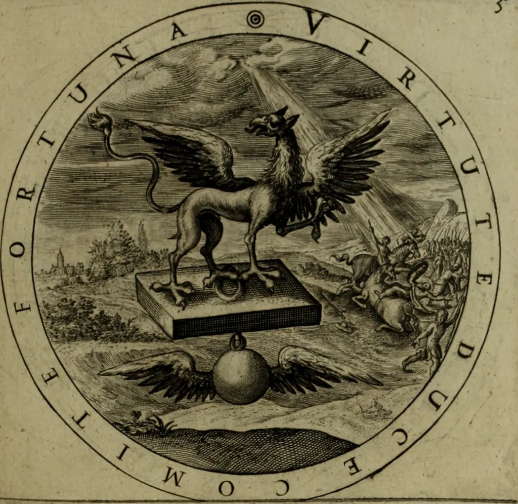 An illustration from A collection of emblemes, ancient and moderne : quickened vvith metricall illvstrations, both morall and divine, and disposed into lotteries, that instruction and good counsell may bee furthered by an honest and pleasant recreation, 1635, leaf 166