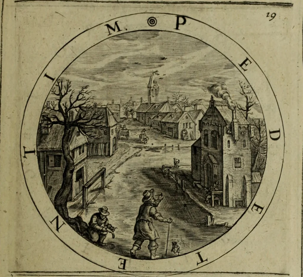 An illustration from A collection of emblemes, ancient and moderne : quickened vvith metricall illvstrations, both morall and divine, and disposed into lotteries, that instruction and good counsell may bee furthered by an honest and pleasant recreation, 1635, leaf 180