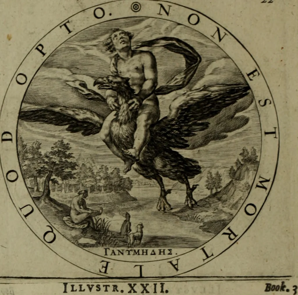 An illustration from A collection of emblemes, ancient and moderne : quickened vvith metricall illvstrations, both morall and divine, and disposed into lotteries, that instruction and good counsell may bee furthered by an honest and pleasant recreation, 1635, leaf 183
