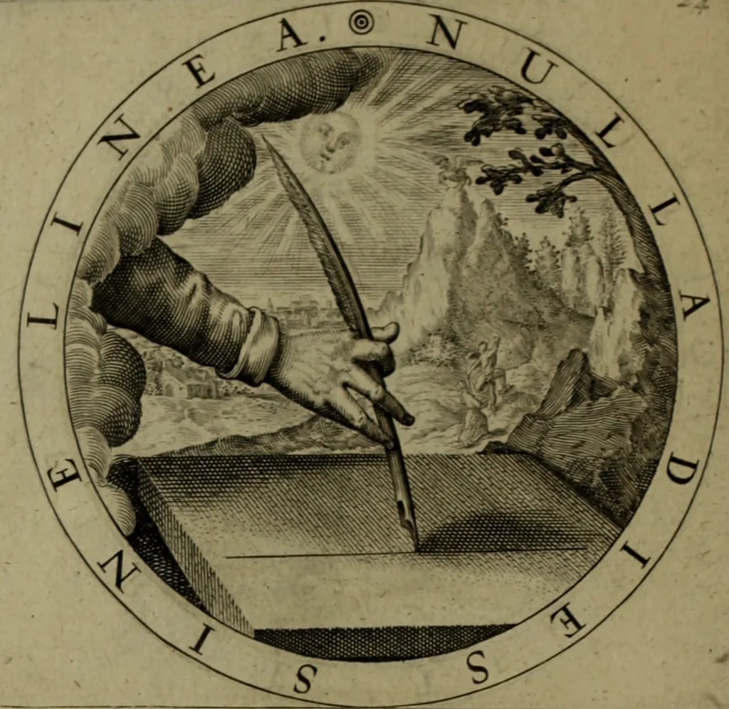 An illustration from A collection of emblemes, ancient and moderne : quickened vvith metricall illvstrations, both morall and divine, and disposed into lotteries, that instruction and good counsell may bee furthered by an honest and pleasant recreation, 1635, leaf 185