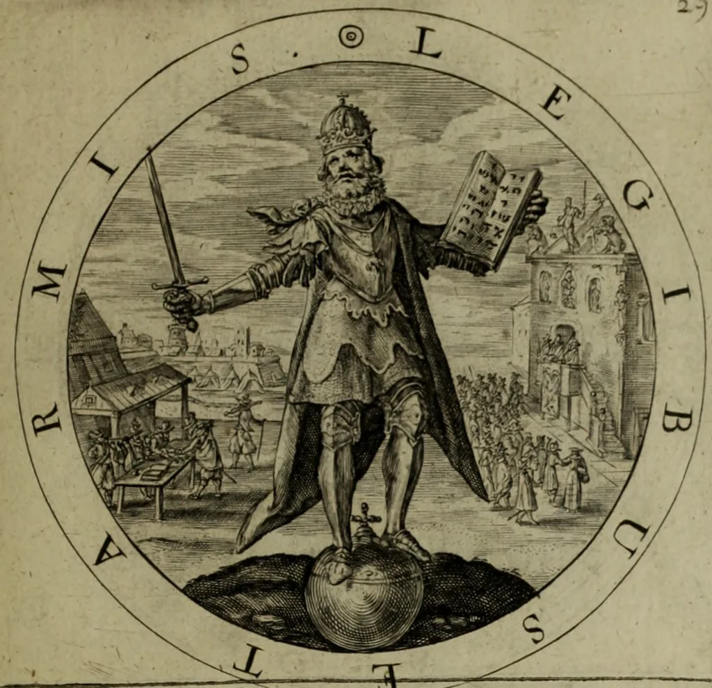 An illustration from A collection of emblemes, ancient and moderne : quickened vvith metricall illvstrations, both morall and divine, and disposed into lotteries, that instruction and good counsell may bee furthered by an honest and pleasant recreation, 1635, leaf 190