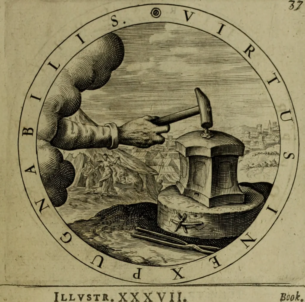 An illustration from A collection of emblemes, ancient and moderne : quickened vvith metricall illvstrations, both morall and divine, and disposed into lotteries, that instruction and good counsell may bee furthered by an honest and pleasant recreation, 1635, leaf 198