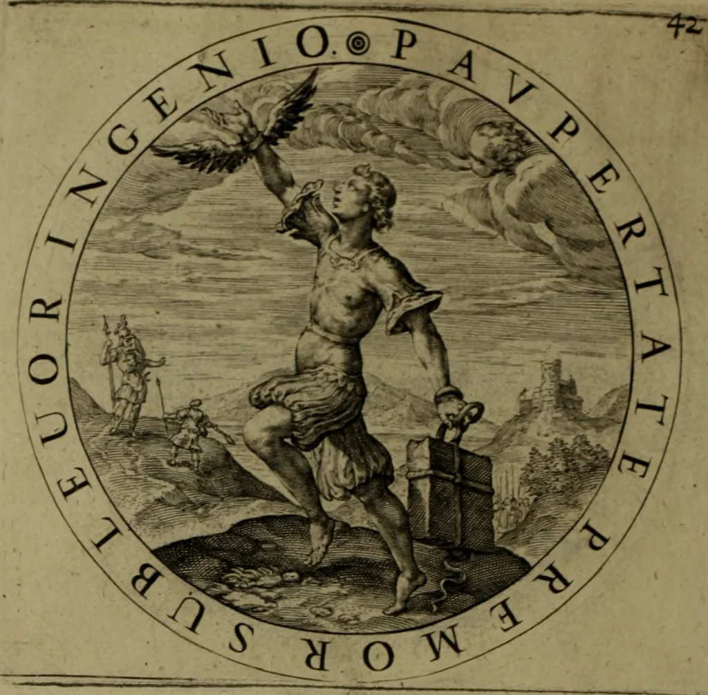 An illustration from A collection of emblemes, ancient and moderne : quickened vvith metricall illvstrations, both morall and divine, and disposed into lotteries, that instruction and good counsell may bee furthered by an honest and pleasant recreation, 1635, leaf 203