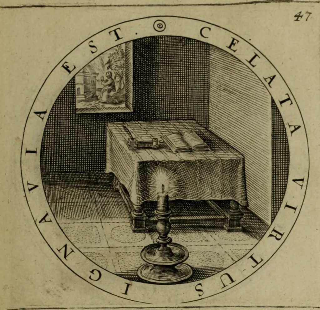 An illustration from A collection of emblemes, ancient and moderne : quickened vvith metricall illvstrations, both morall and divine, and disposed into lotteries, that instruction and good counsell may bee furthered by an honest and pleasant recreation, 1635, leaf 208