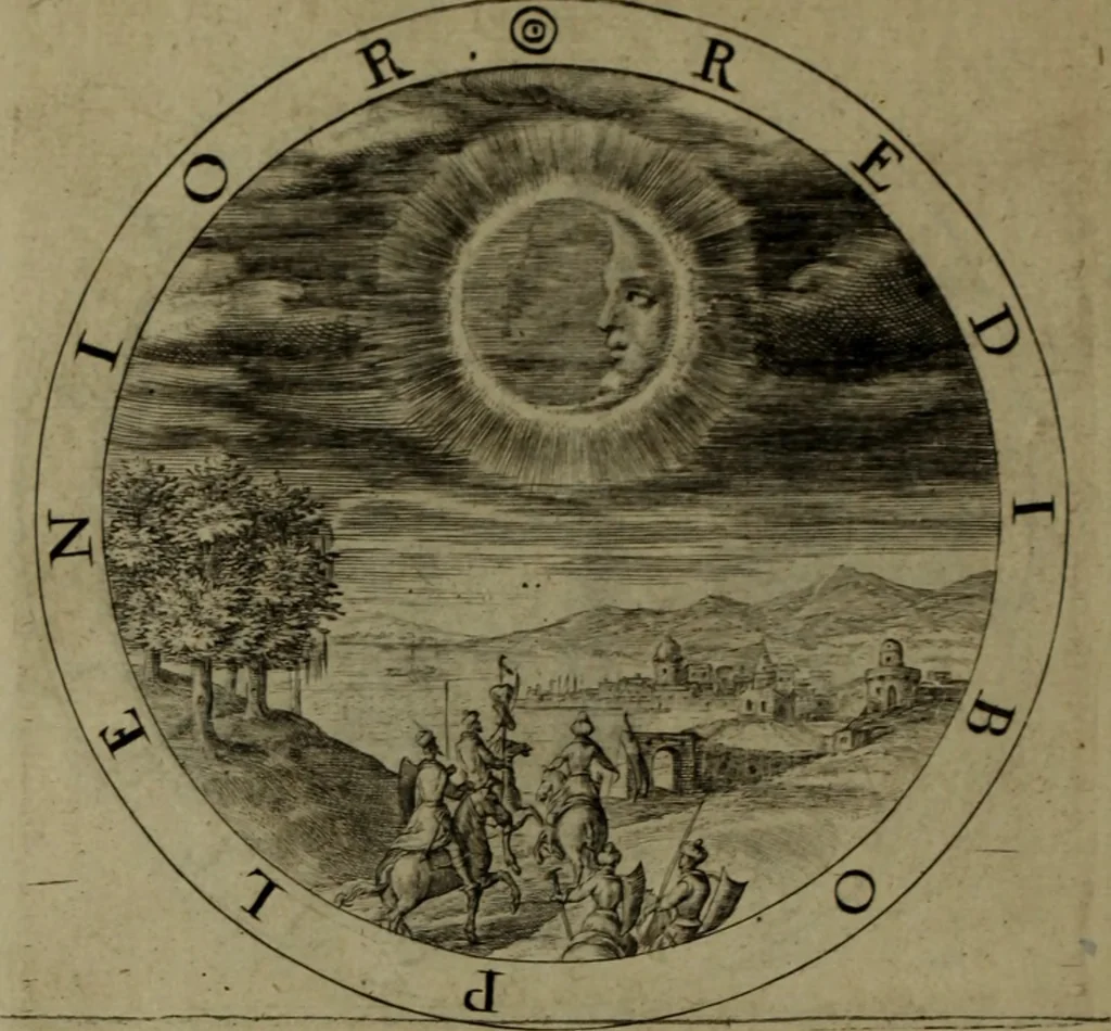 An illustration from A collection of emblemes, ancient and moderne : quickened vvith metricall illvstrations, both morall and divine, and disposed into lotteries, that instruction and good counsell may bee furthered by an honest and pleasant recreation, 1635, leaf 209