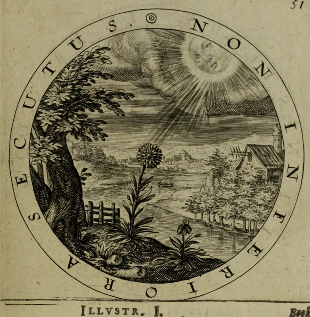 An illustration from A collection of emblemes, ancient and moderne : quickened vvith metricall illvstrations, both morall and divine, and disposed into lotteries, that instruction and good counsell may bee furthered by an honest and pleasant recreation, 1635, leaf 230