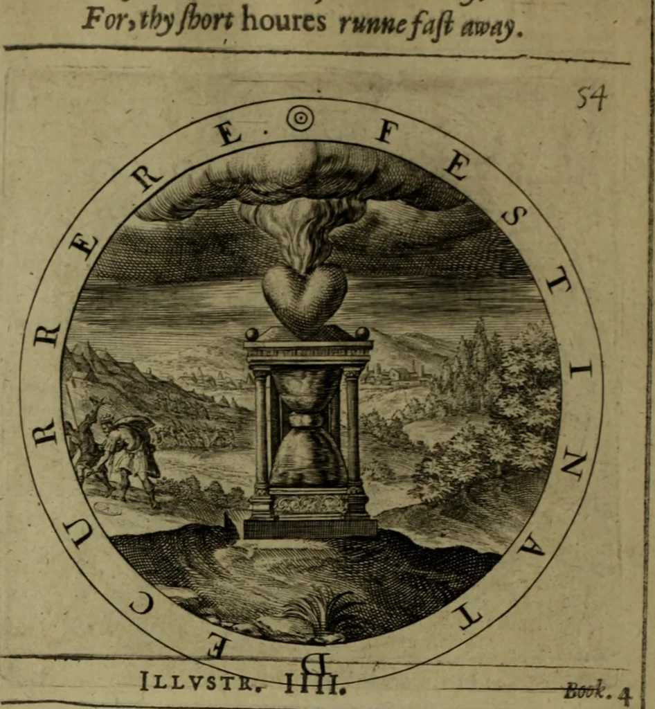 An illustration from A collection of emblemes, ancient and moderne : quickened vvith metricall illvstrations, both morall and divine, and disposed into lotteries, that instruction and good counsell may bee furthered by an honest and pleasant recreation, 1635, leaf 233