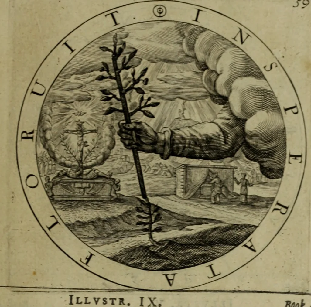 An illustration from A collection of emblemes, ancient and moderne : quickened vvith metricall illvstrations, both morall and divine, and disposed into lotteries, that instruction and good counsell may bee furthered by an honest and pleasant recreation, 1635, leaf 238