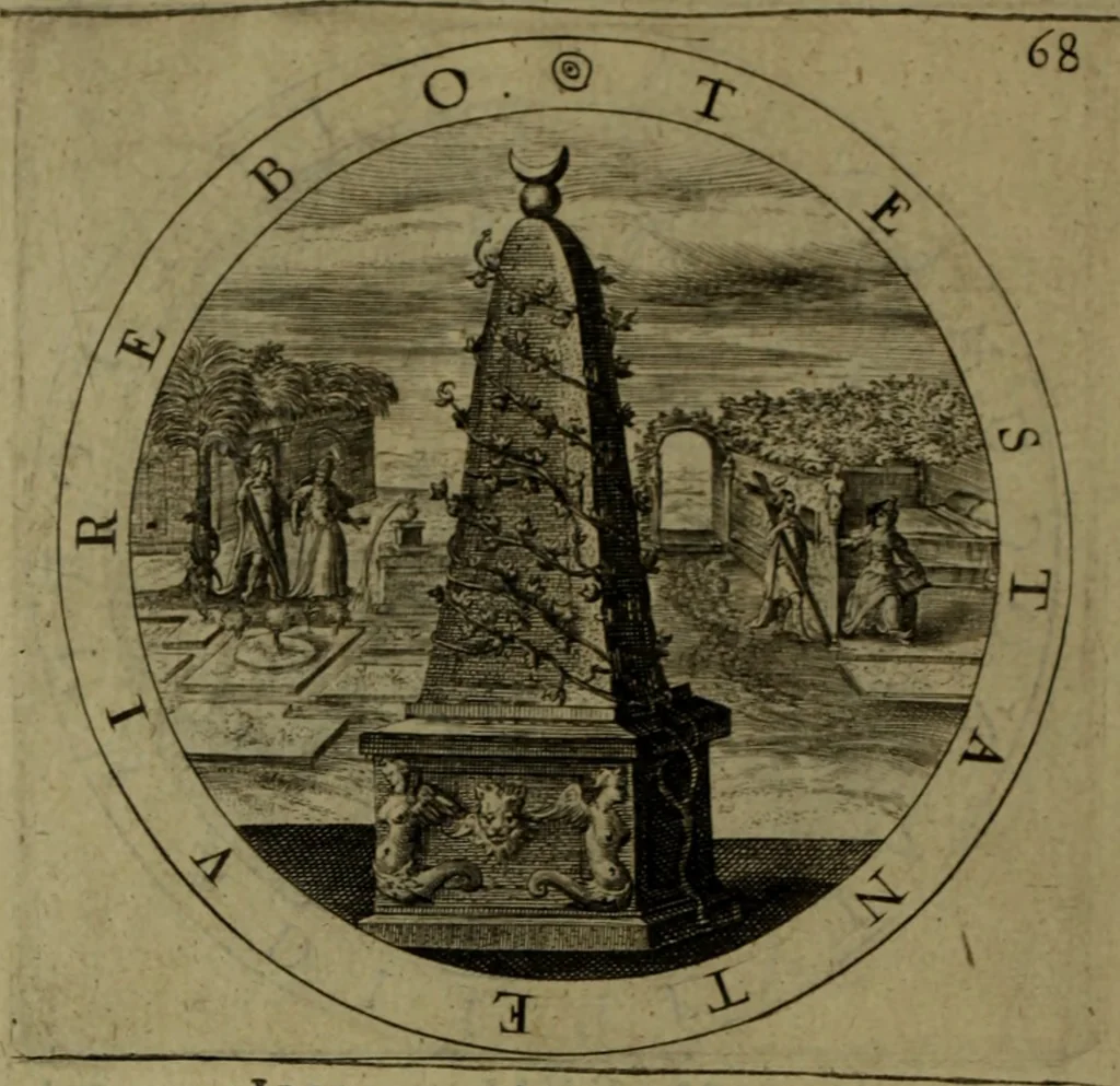 An illustration from A collection of emblemes, ancient and moderne : quickened vvith metricall illvstrations, both morall and divine, and disposed into lotteries, that instruction and good counsell may bee furthered by an honest and pleasant recreation, 1635, leaf 247