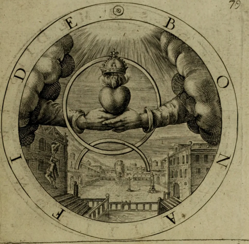 An illustration from A collection of emblemes, ancient and moderne : quickened vvith metricall illvstrations, both morall and divine, and disposed into lotteries, that instruction and good counsell may bee furthered by an honest and pleasant recreation, 1635, leaf 258