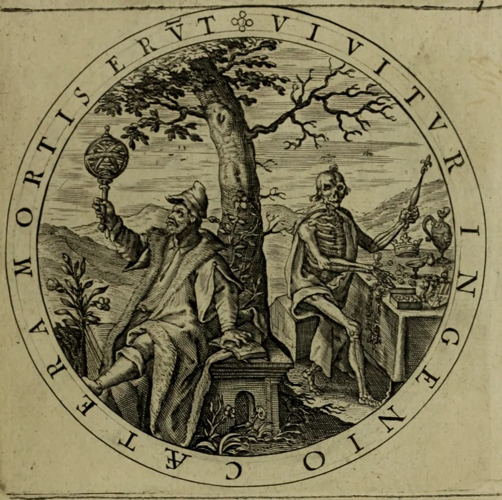 An illustration from A collection of emblemes, ancient and moderne : quickened vvith metricall illvstrations, both morall and divine, and disposed into lotteries, that instruction and good counsell may bee furthered by an honest and pleasant recreation, 1635, leaf 26
