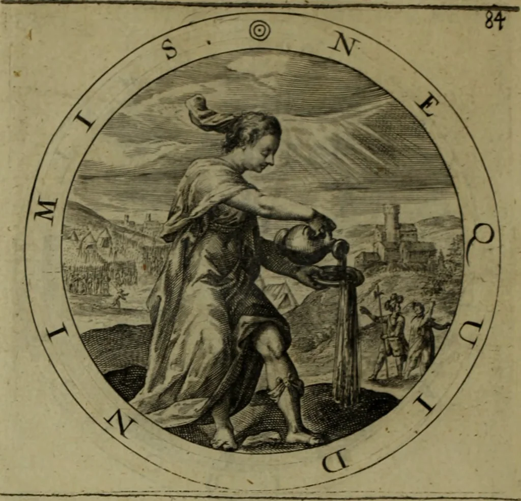 An illustration from A collection of emblemes, ancient and moderne : quickened vvith metricall illvstrations, both morall and divine, and disposed into lotteries, that instruction and good counsell may bee furthered by an honest and pleasant recreation, 1635, leaf 263