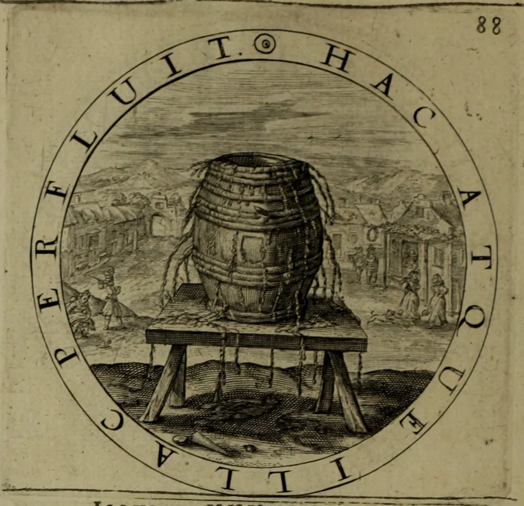 An illustration from A collection of emblemes, ancient and moderne : quickened vvith metricall illvstrations, both morall and divine, and disposed into lotteries, that instruction and good counsell may bee furthered by an honest and pleasant recreation, 1635, leaf 267