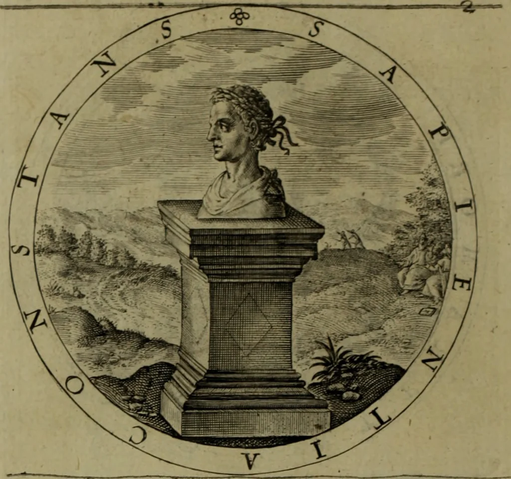 An illustration from A collection of emblemes, ancient and moderne : quickened vvith metricall illvstrations, both morall and divine, and disposed into lotteries, that instruction and good counsell may bee furthered by an honest and pleasant recreation, 1635, leaf 27