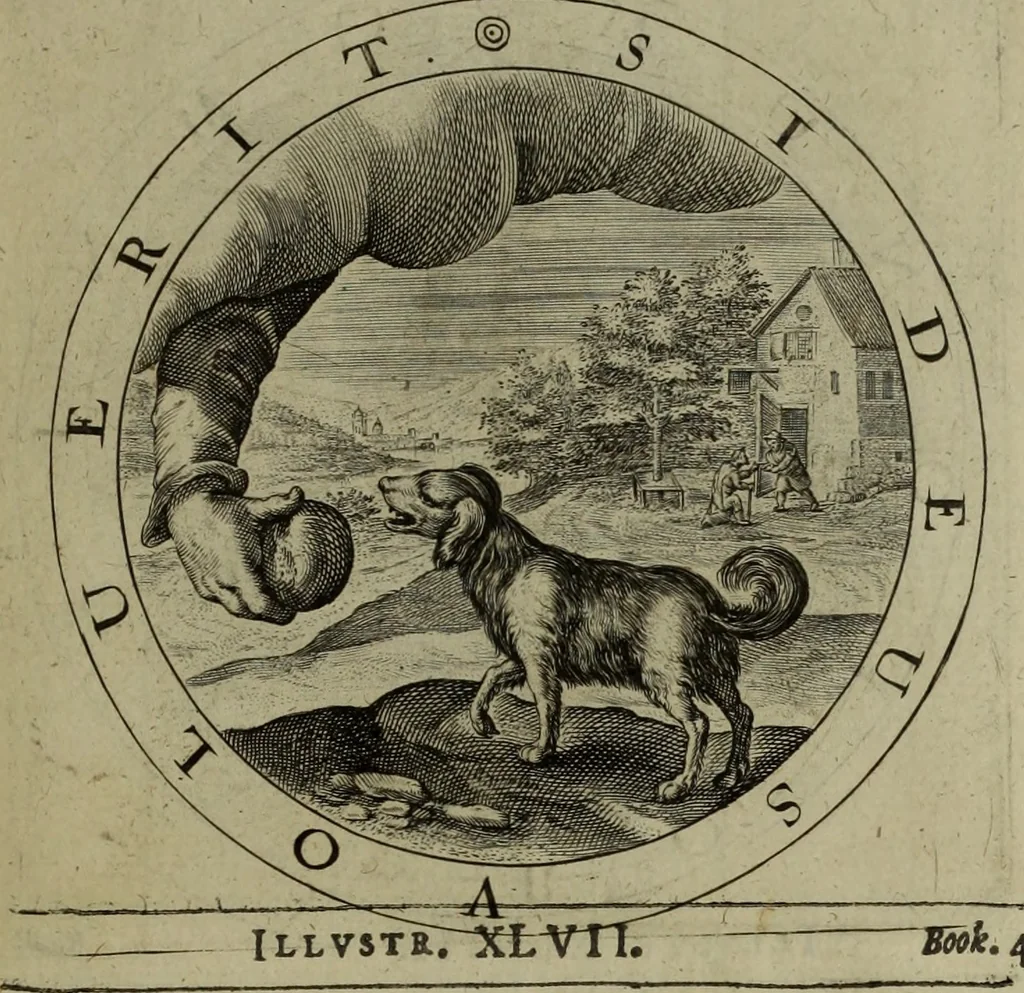 An illustration from A collection of emblemes, ancient and moderne : quickened vvith metricall illvstrations, both morall and divine, and disposed into lotteries, that instruction and good counsell may bee furthered by an honest and pleasant recreation, 1635, leaf 276