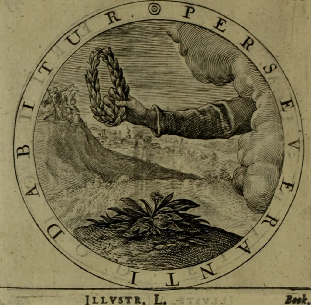An illustration from A collection of emblemes, ancient and moderne : quickened vvith metricall illvstrations, both morall and divine, and disposed into lotteries, that instruction and good counsell may bee furthered by an honest and pleasant recreation, 1635, leaf 279
