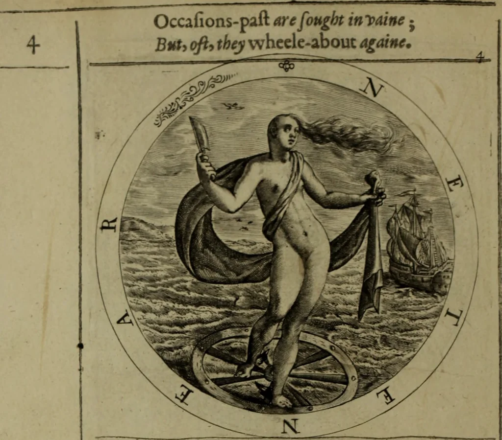 An illustration from A collection of emblemes, ancient and moderne : quickened vvith metricall illvstrations, both morall and divine, and disposed into lotteries, that instruction and good counsell may bee furthered by an honest and pleasant recreation, 1635, leaf 29