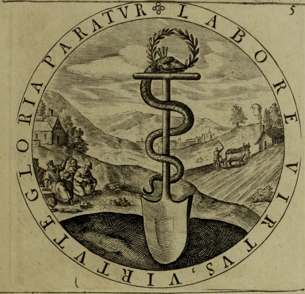 An illustration from A collection of emblemes, ancient and moderne : quickened vvith metricall illvstrations, both morall and divine, and disposed into lotteries, that instruction and good counsell may bee furthered by an honest and pleasant recreation, 1635, leaf 30